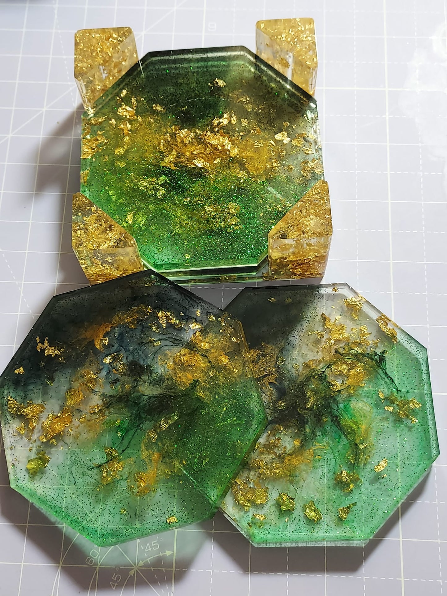 Resin Coaster Sets - for Tableware Protection and Decor