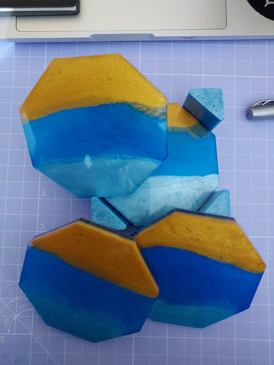 Resin Coaster Sets - for Tableware Protection and Decor