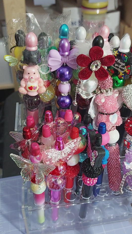 Colorful Beaded Pens with Unique Designs for Creative Writing and Artistic Expression